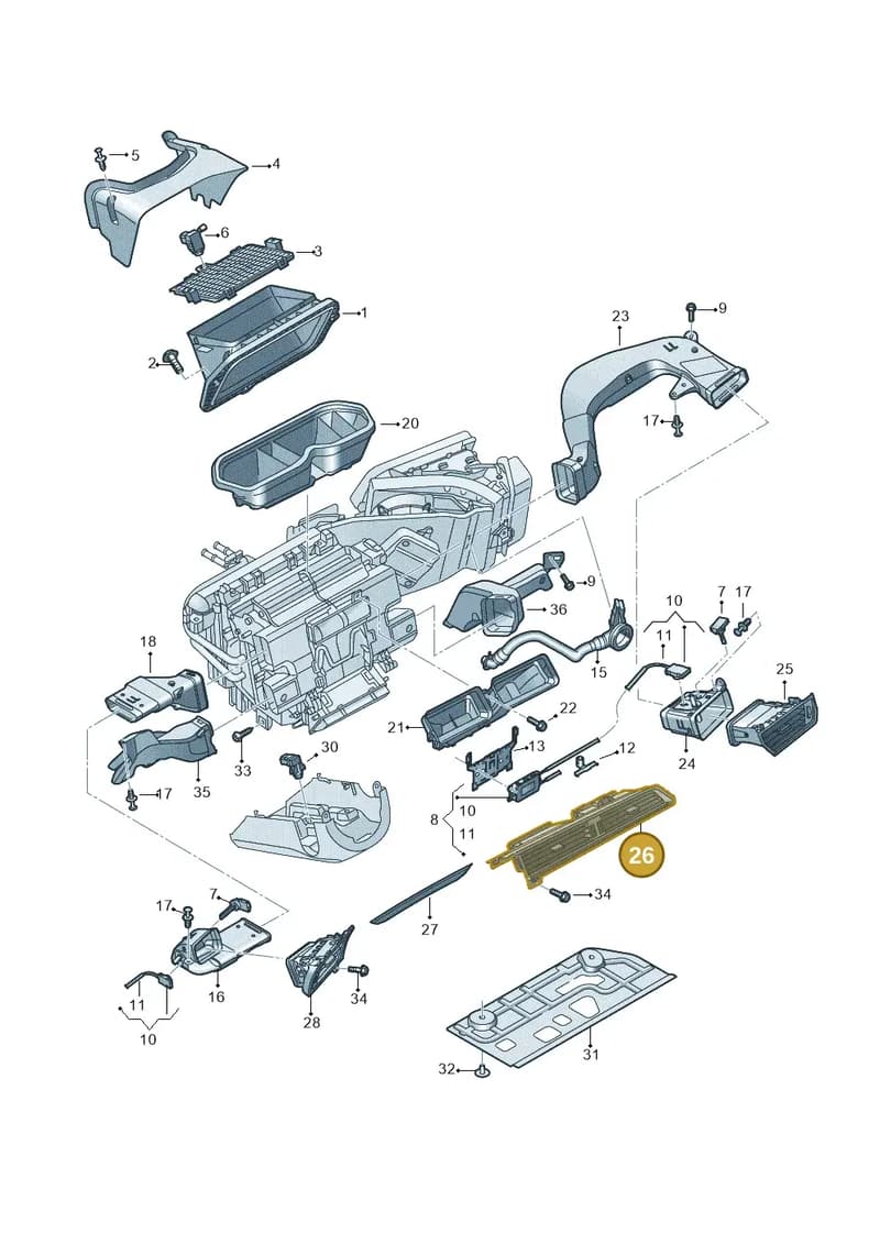 4KL820951B6PS — Audi Q8 e-tron (2018-2025) diagram 586819100, position 26