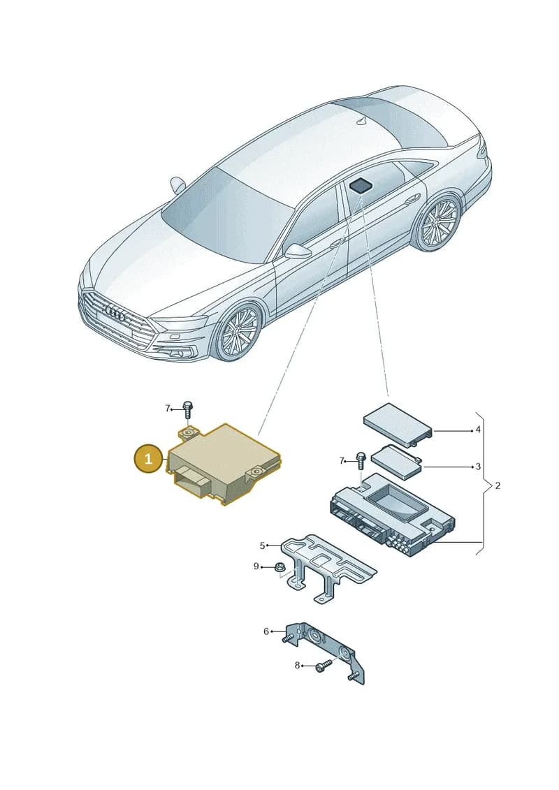 4KL907468N — Audi A8 (2017-2025) diagram 838907000, position 1