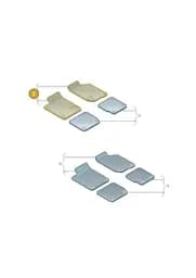 4KR061275A6PS Audi 1 Set High-Pile Floor Mats (Black 6PS)
