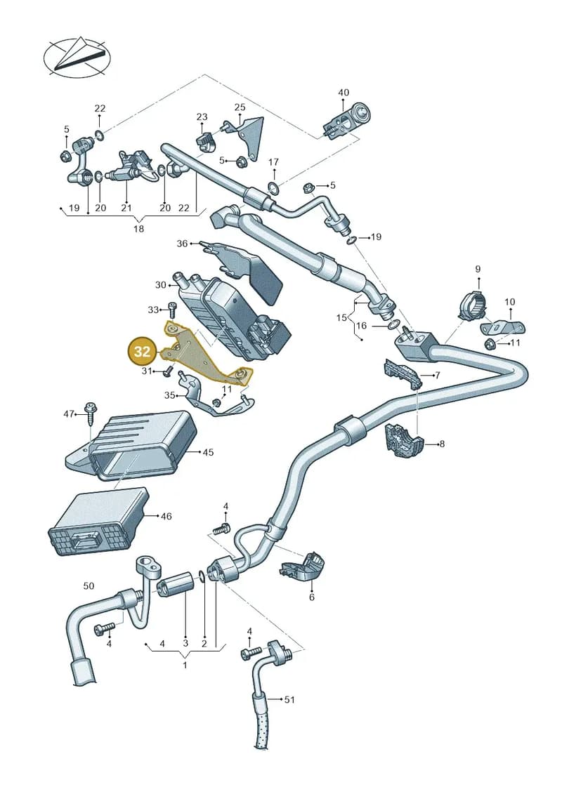 4KR121224A — Audi Q8 e-tron (2018-2025) diagram 586260850, position 32
