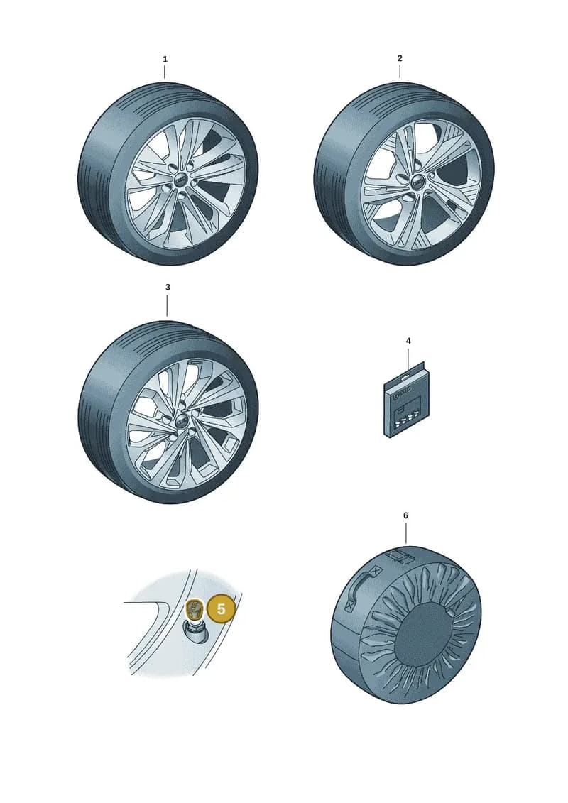 4L0071215 — Audi Q6 e-tron (2023-2025) diagram f5s073030, position 5