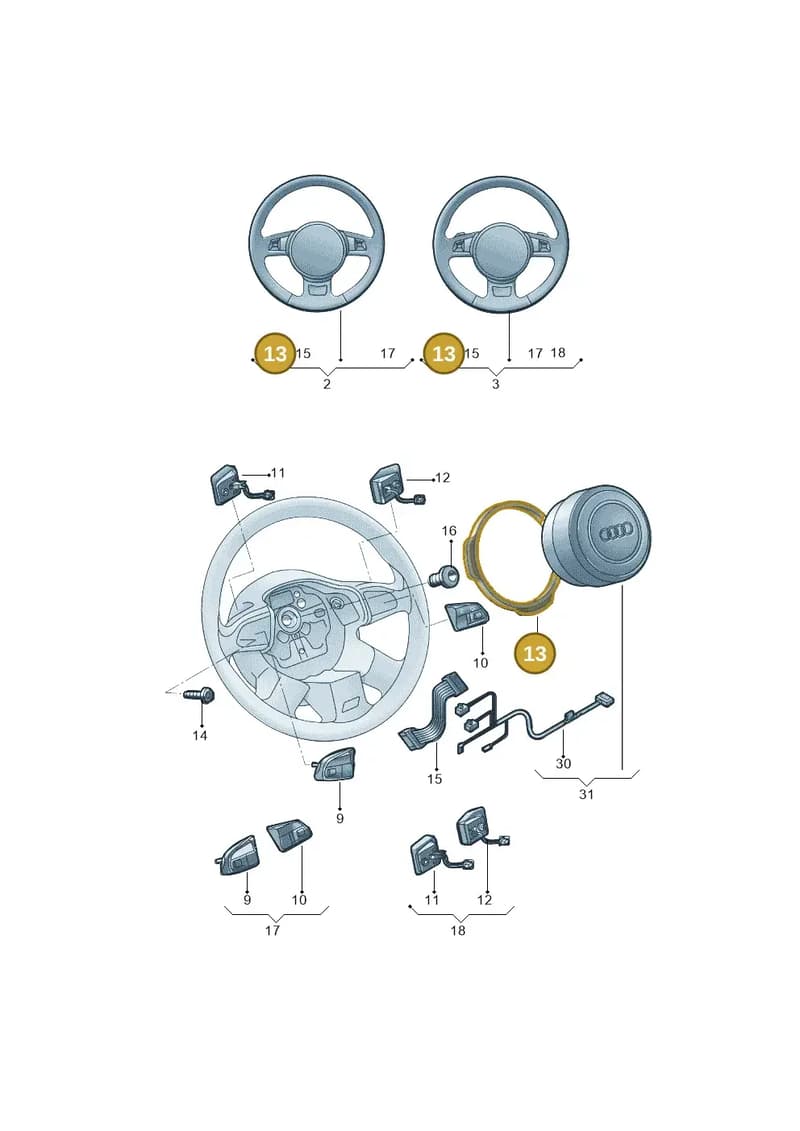 4L0419689AV58 — Audi Q3 quattro 2.0 (2016-2019) diagram 895419000, position 13