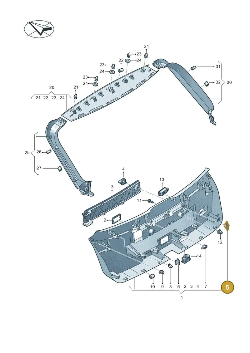 4L0867468B9B9 — Audi Q8 e-tron (2018-2020) diagram 586867900, position 5