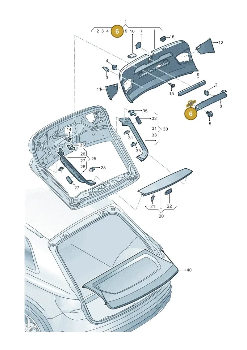 4L0867468B9B9 — Audi RS Q3 Sportback (2019-2024) diagram 597867090, position 6