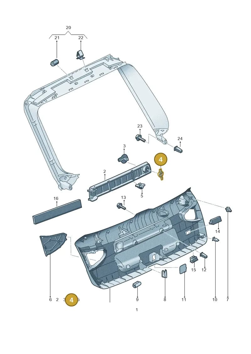 4L0867468B9B9 — Audi RS4 Avant (2017-) diagram 849867950, position 4