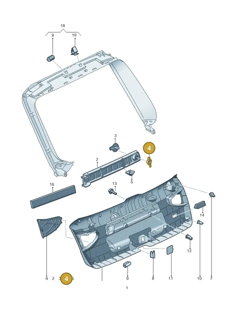 4L0867468B9B9 — Audi Q5 (2016-2025) diagram 896867900, position 4