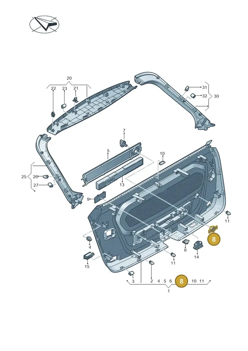 4L0867468B9B9 — Audi RS Q8 Quattro (2019-) diagram 429867080, position 8