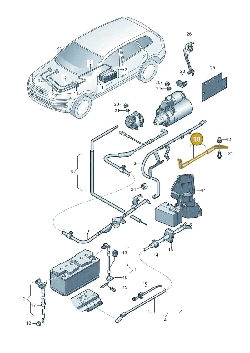 4L0971537B — Volkswagen Touareg (2014-2018) diagram 693971040, position 10