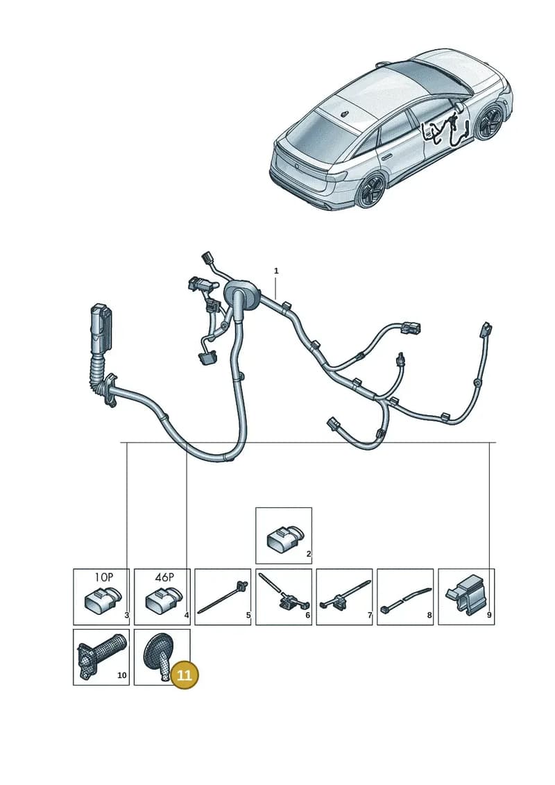4L0971841P — Volkswagen ID.7 (2023-2025) diagram 14b972320, position 11