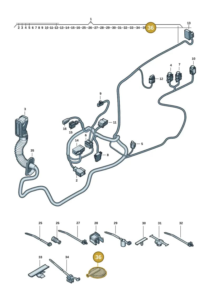 4L0971841P — Audi A5 Limousine (2024-2025) diagram 8wk972330, position 36