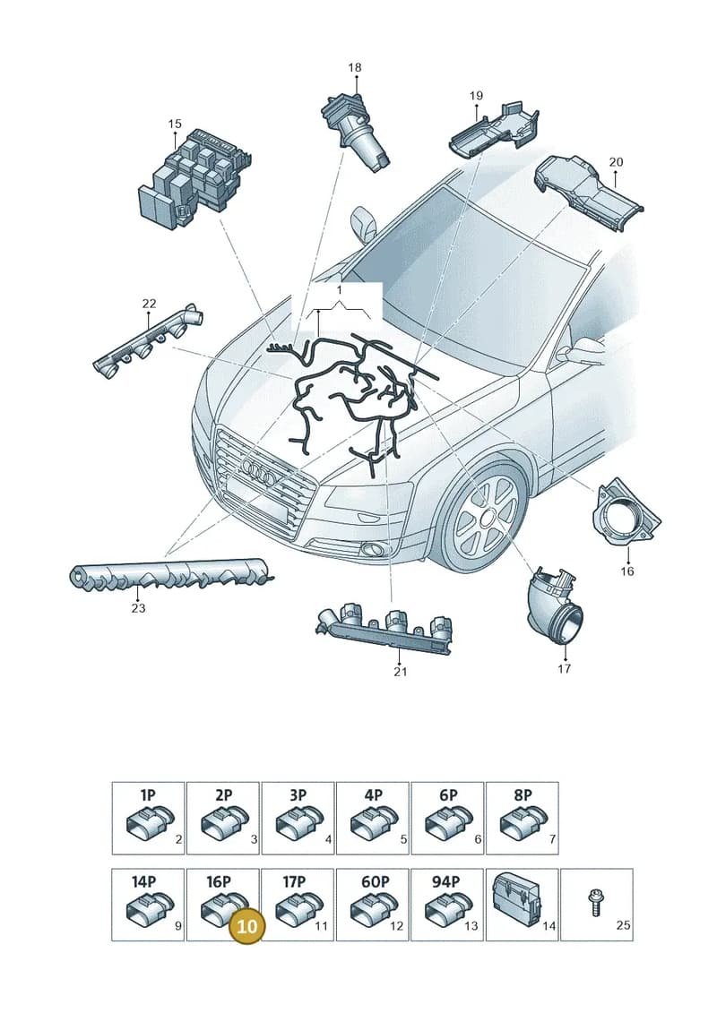 4L0971921 — Audi A8 (2013-2018) diagram 771971150, position 10