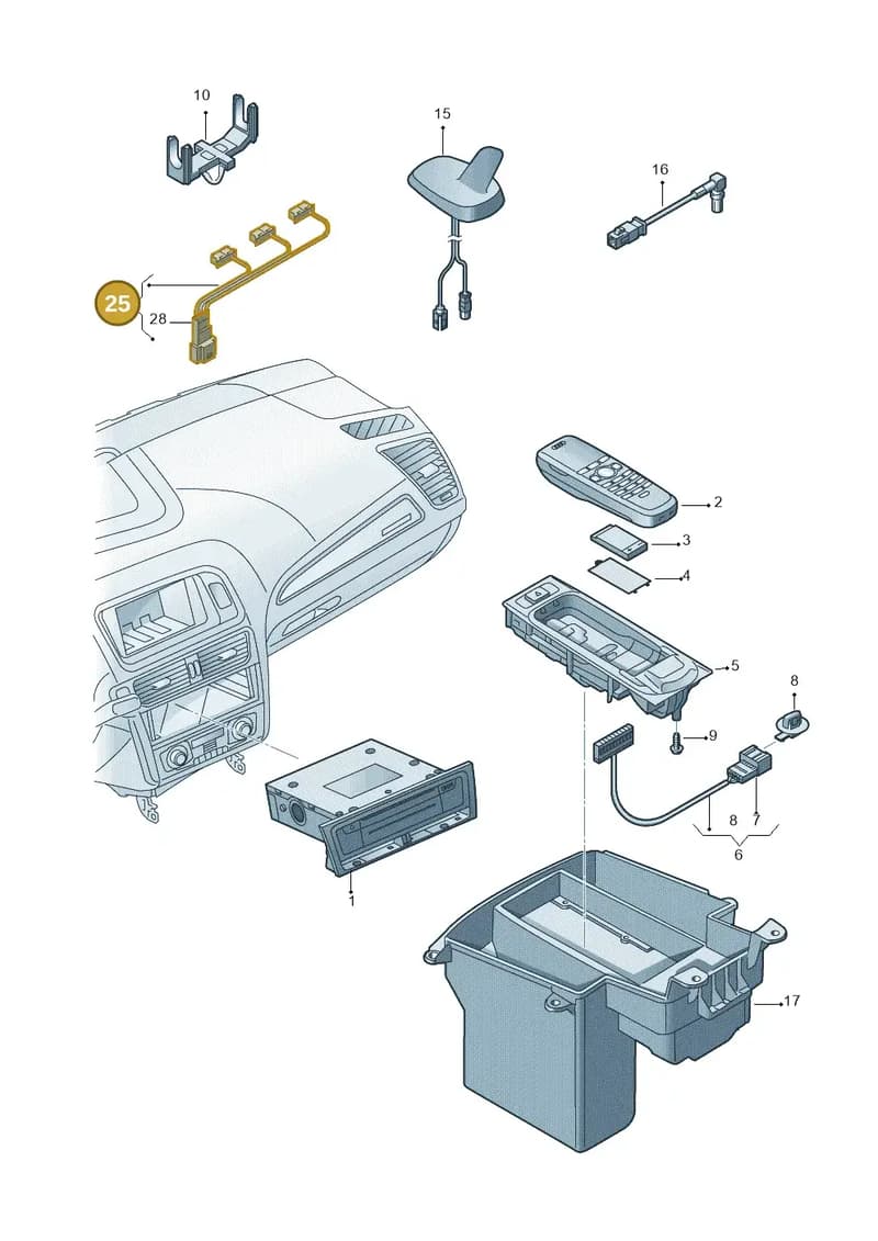 4L1035711J — Audi Q5 (2009-2018) diagram 647035500, position 25