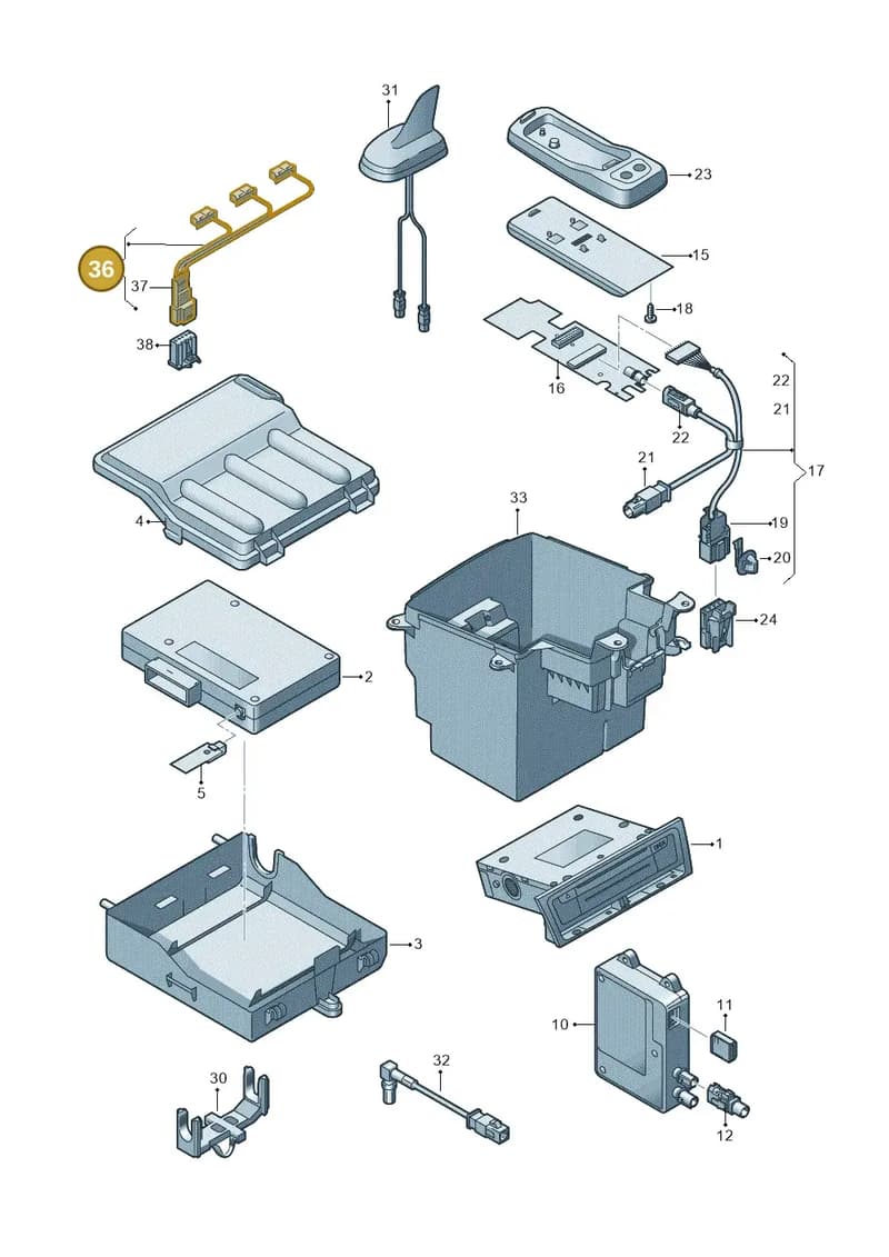 4L1035711J — Audi Q5 qu. 2.0 TDI (2012-2017) diagram 647035560, position 36