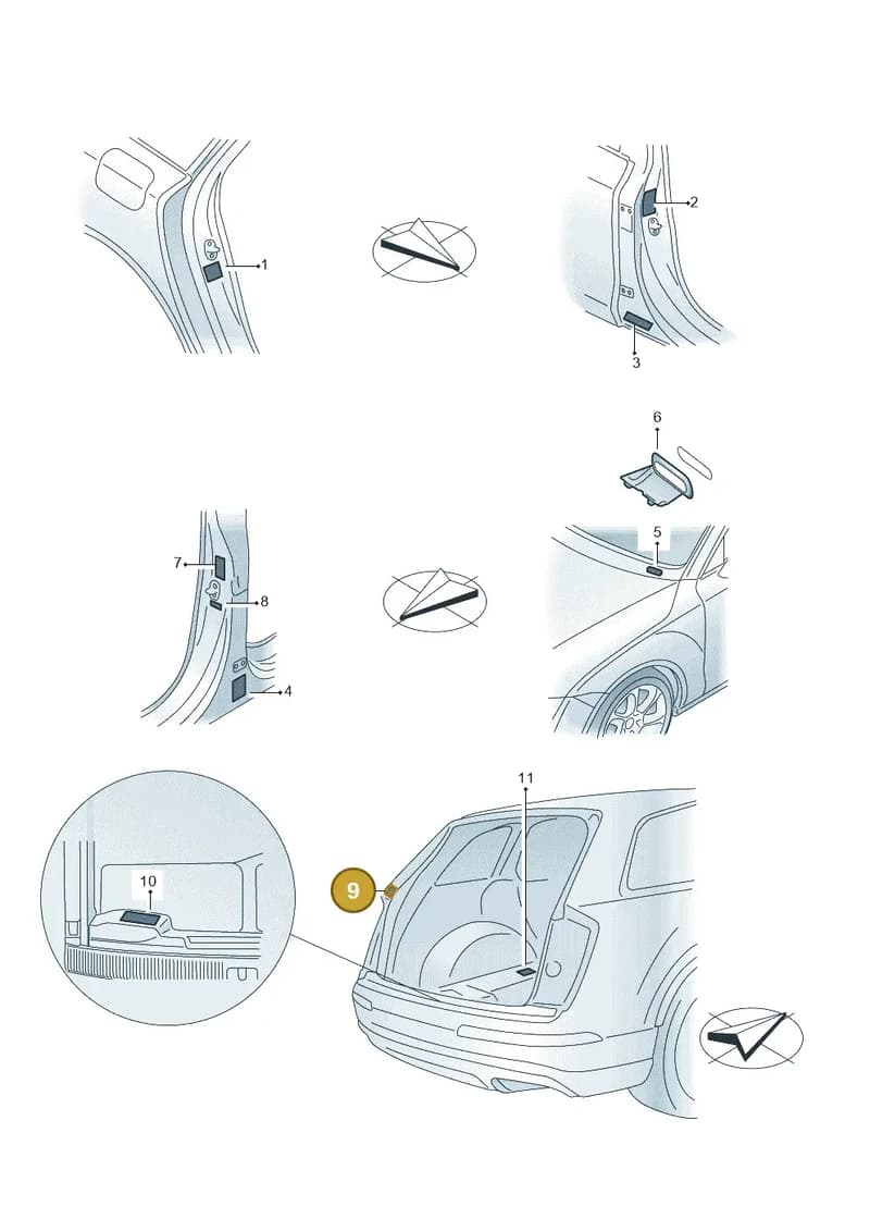 4M0010526D — Audi Q7 (2015-2025) diagram 859010200, position 9