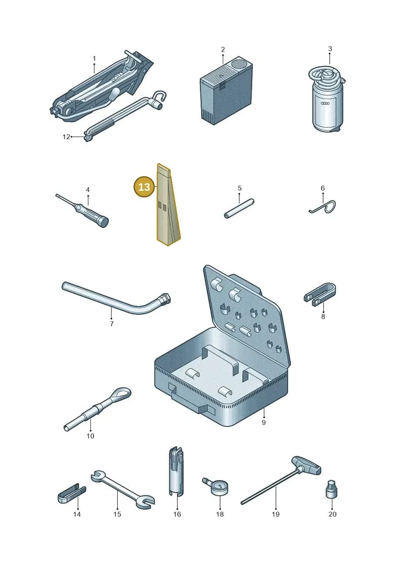 4M0011007 — Audi R8 Spyder (2015-2024) diagram 872011100, position 13
