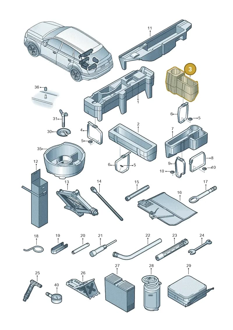 4M0012109G — Audi Q7 (2015-2025) diagram 859011100, position 3