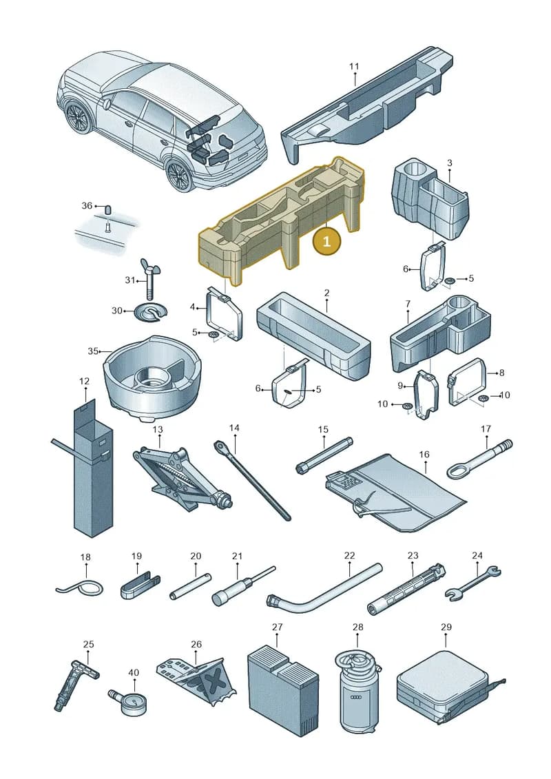 4M0012113D — Audi Q7 (2015-2025) diagram 859011100, position 1