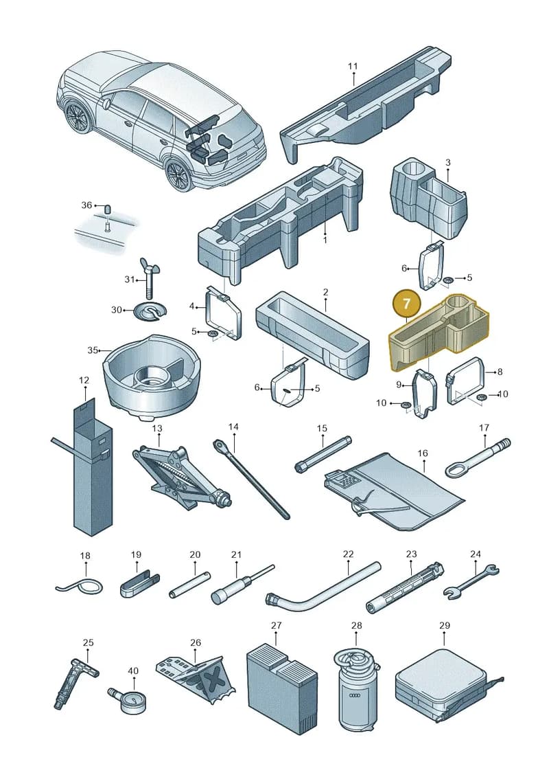 4M0012120G — Audi Q7 (2015-2025) diagram 859011100, position 7
