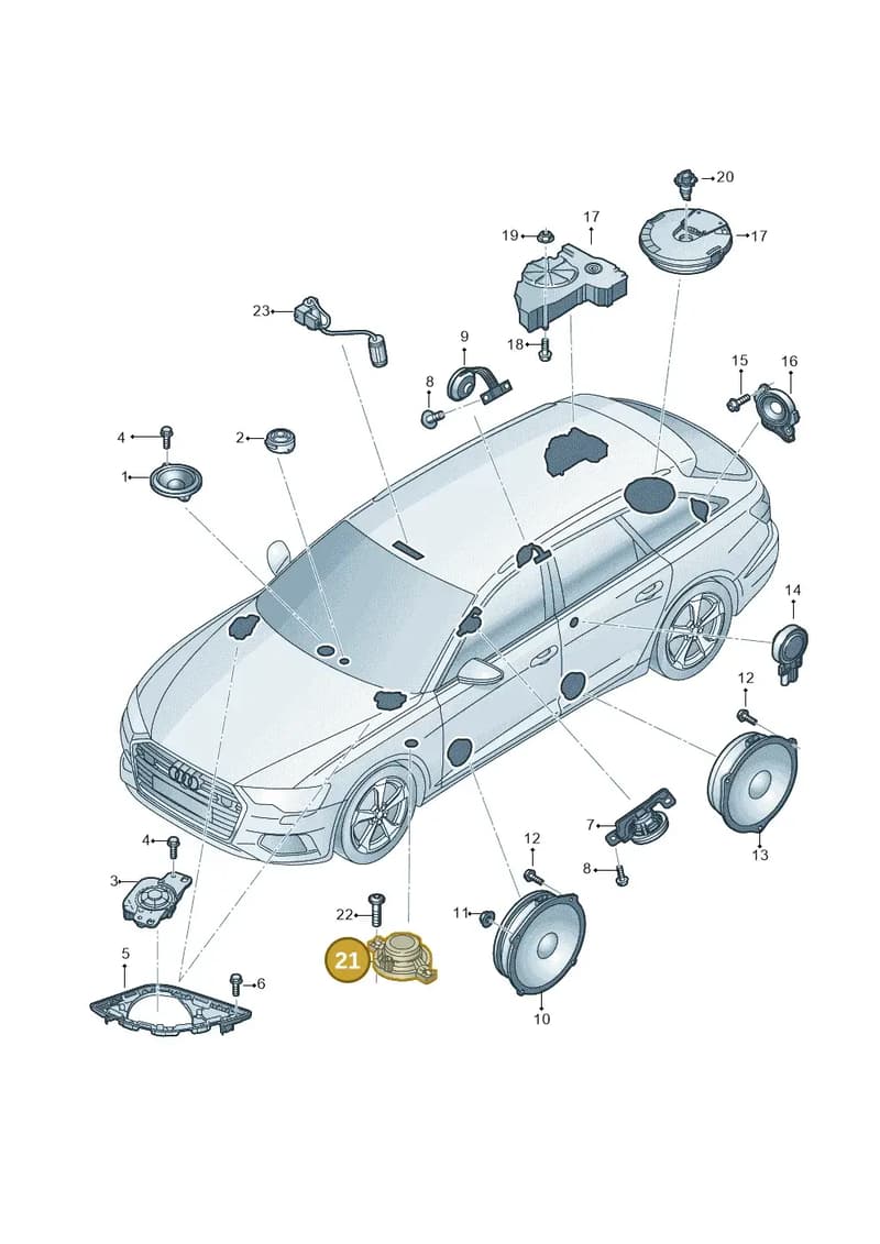 4M0035454B — Audi RS6 Avant (2019-2025) diagram 430035360, position 21