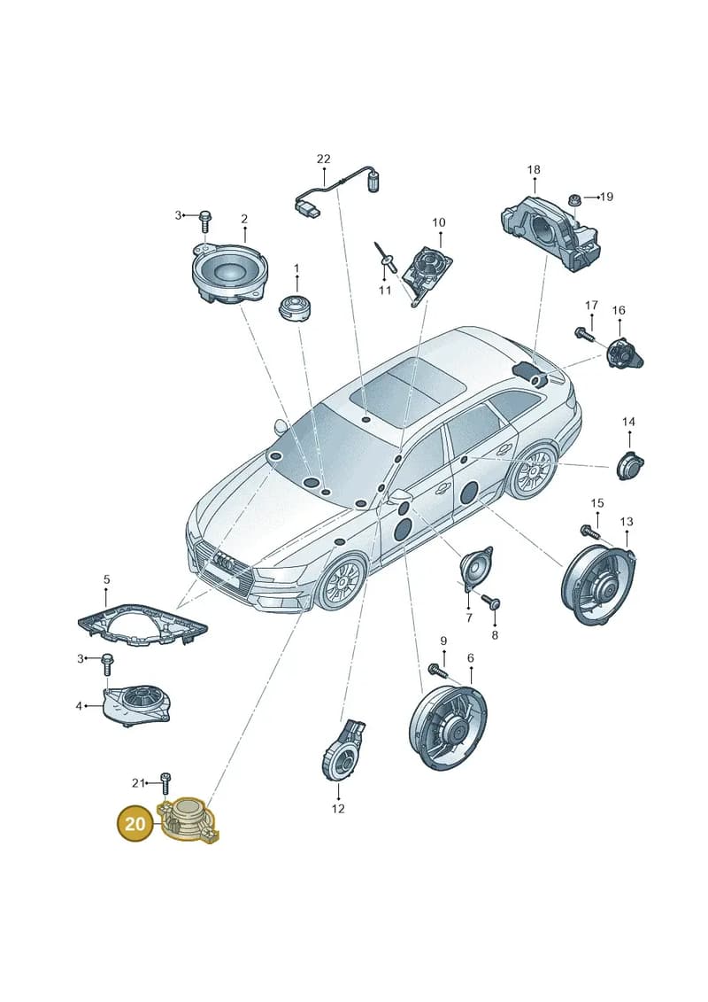 4M0035454B — Audi RS4 Avant (2017-2025) diagram 849035360, position 20