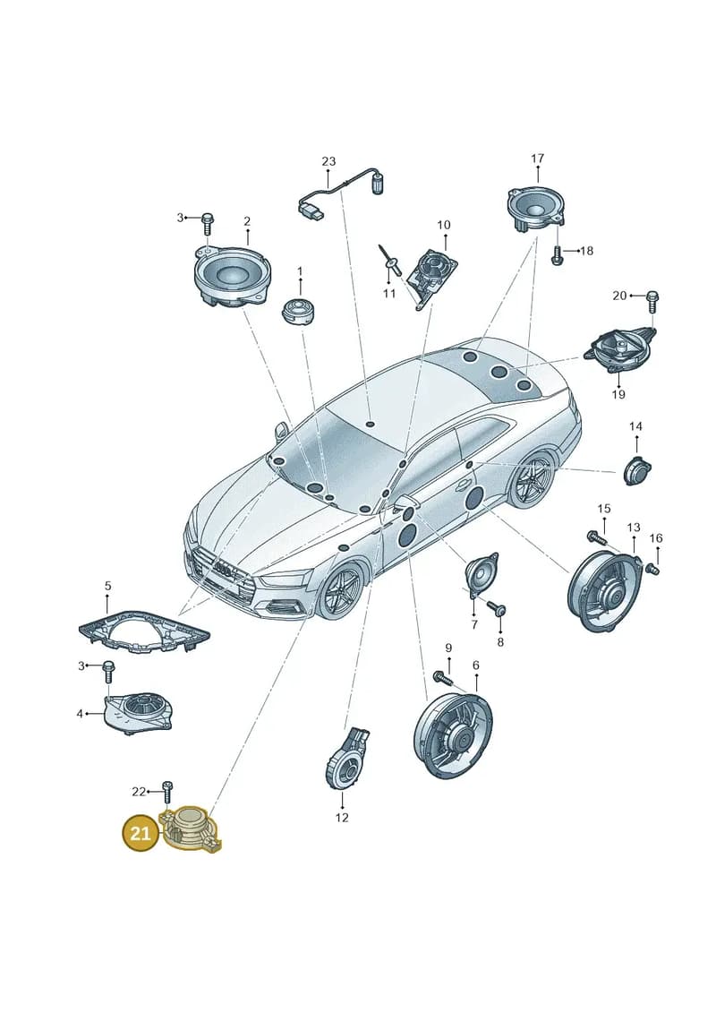4M0035454B — Audi RS5 Sportback (2017-2025) diagram 897035350, position 21