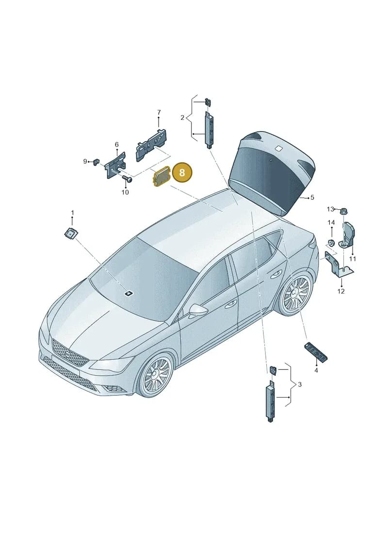 4M0035456A — SEAT Leon ST (2016-2020) diagram 830035100, position 8