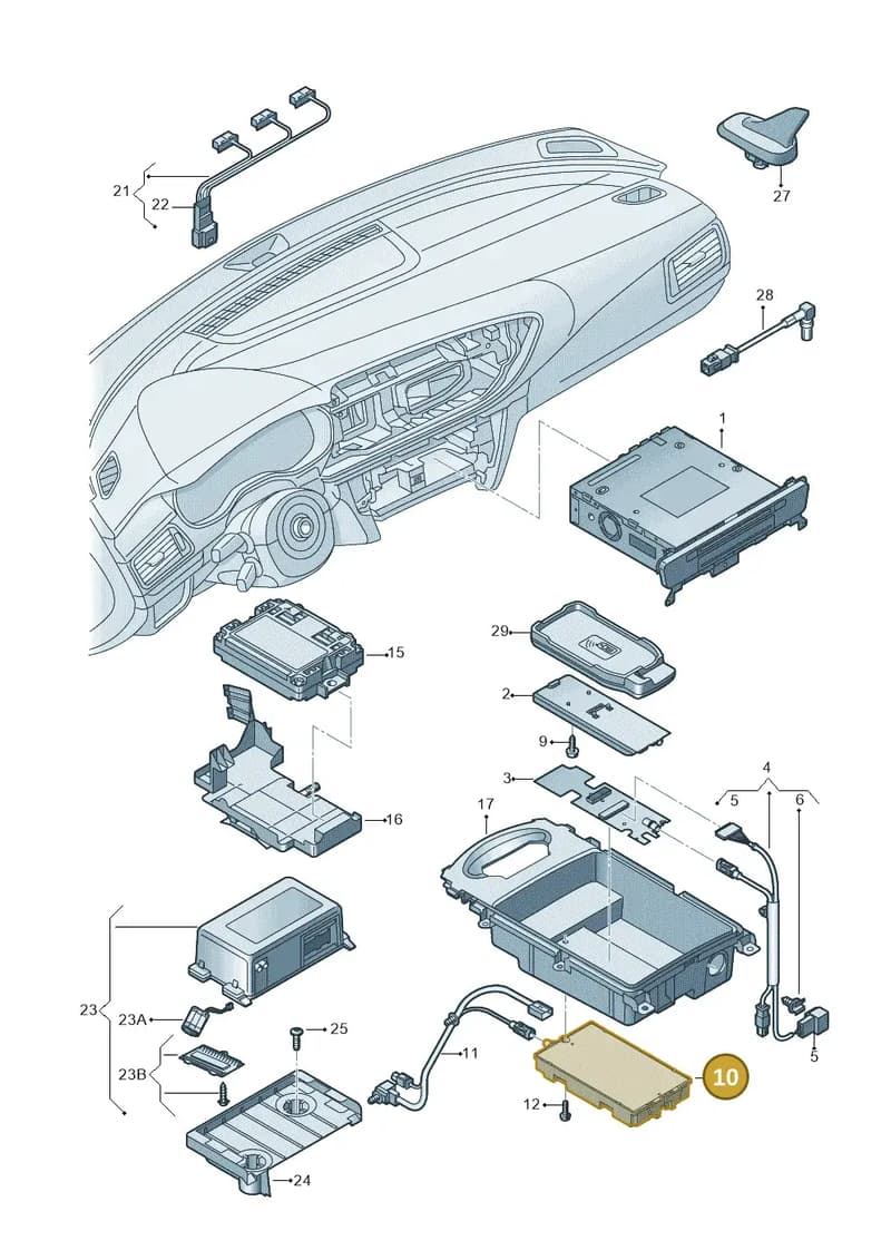 4M0035502A — Audi A7 Sportback (2014-2018) diagram 788035550, position 10