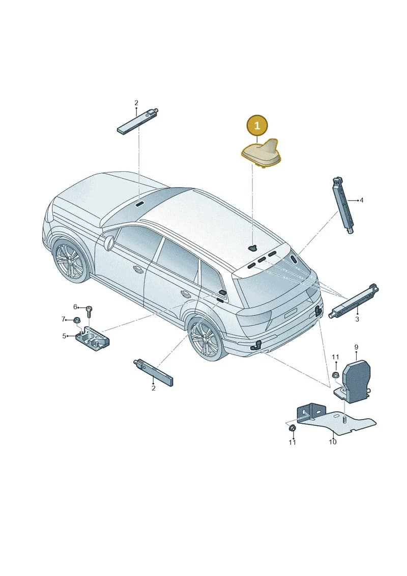 4M0035503LGRU — Audi Q7 (2015-2025) diagram 859035100, position 1