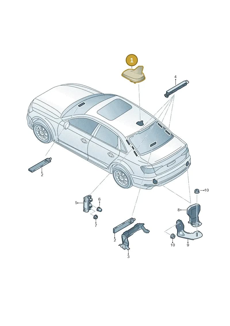 4M0035503QGRU — Audi A4 (2015-2025) diagram 849035100, position 1