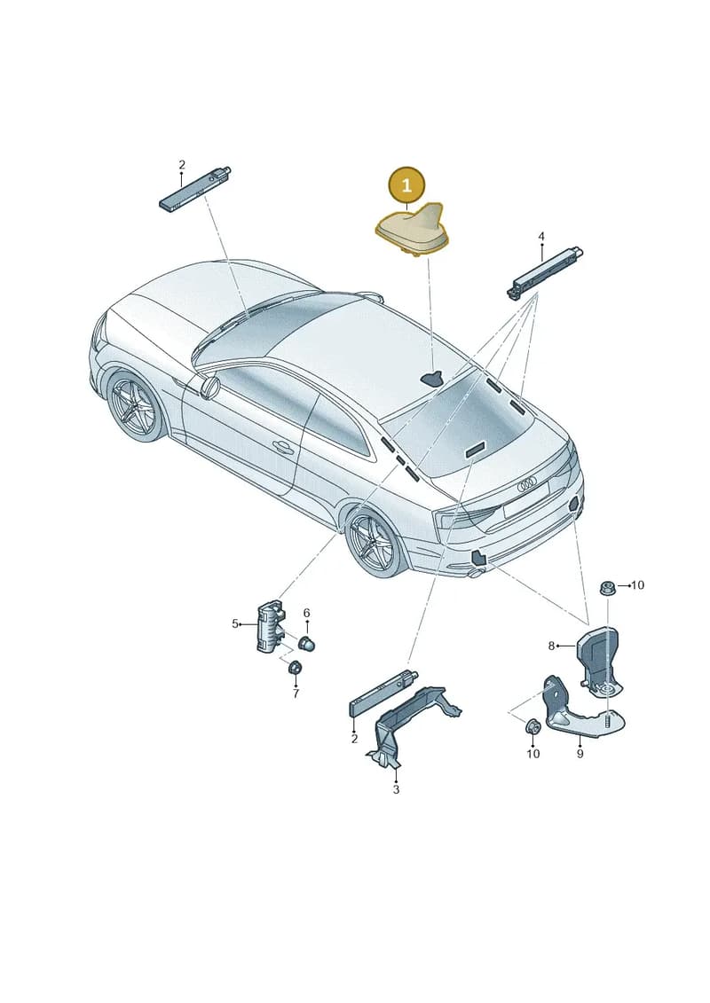 4M0035503QGRU — Audi RS5 Sportback (2017-) diagram 897035100, position 1