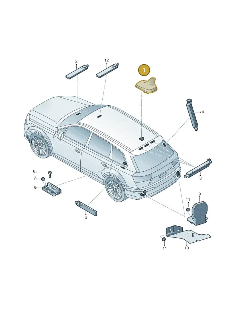 4M0035503TGRU — Audi Q7 (2015-2025) diagram 859035150, position 1