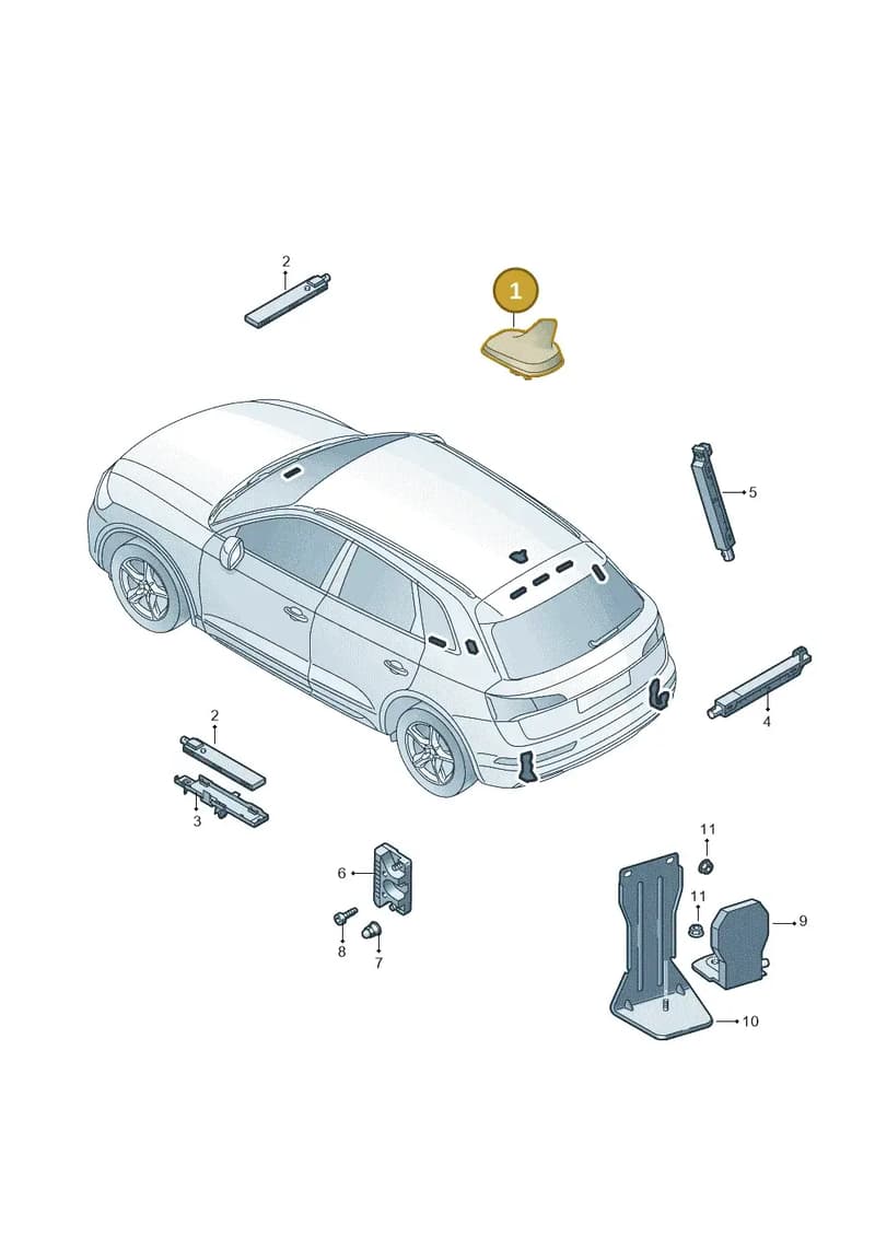 4M0035503TGRU — Audi Q5 (2016-2025) diagram 896035100, position 1
