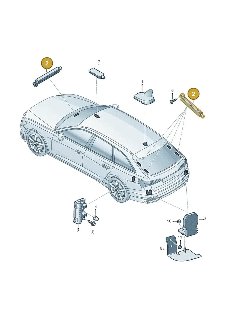4M0035504A — Audi RS6 Avant (2019-2025) diagram 430035150, position 2