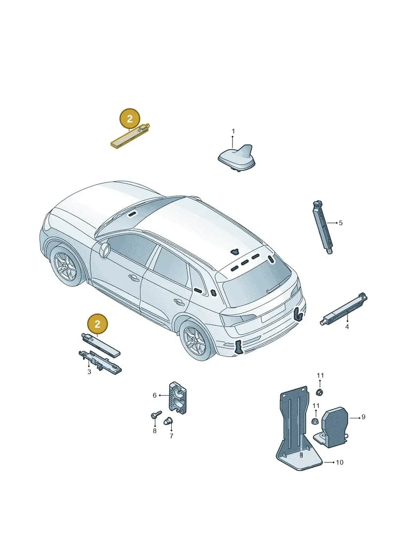 4M0035504A — Audi Q5 (2016-2025) diagram 896035100, position 2