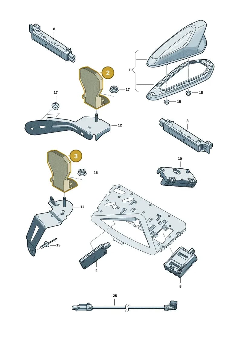 4M0035507A — Audi A5 Limousine (2024-2025) diagram 8wk035100, position 2+3