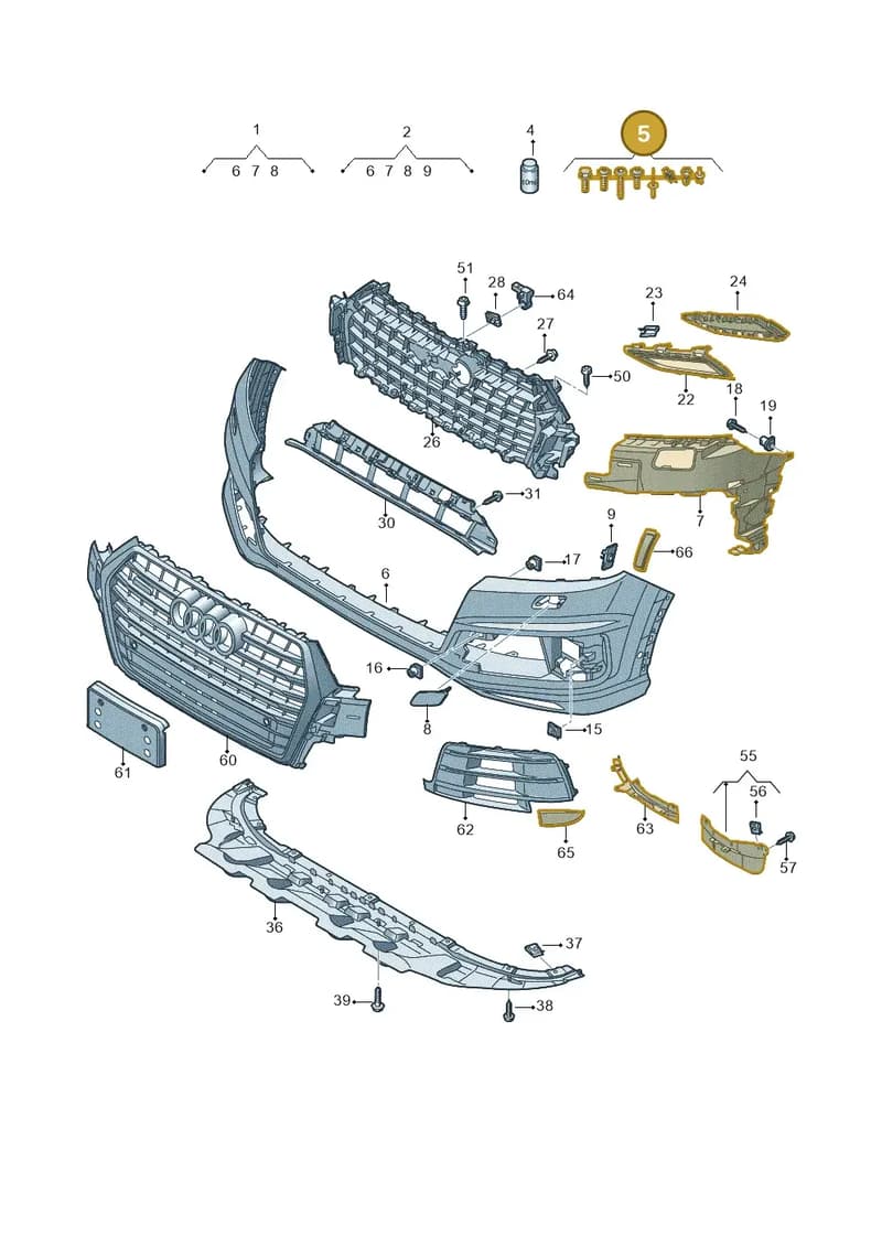 4M0098623 — Audi Q7 (2015-2025) diagram 859807200, position 5