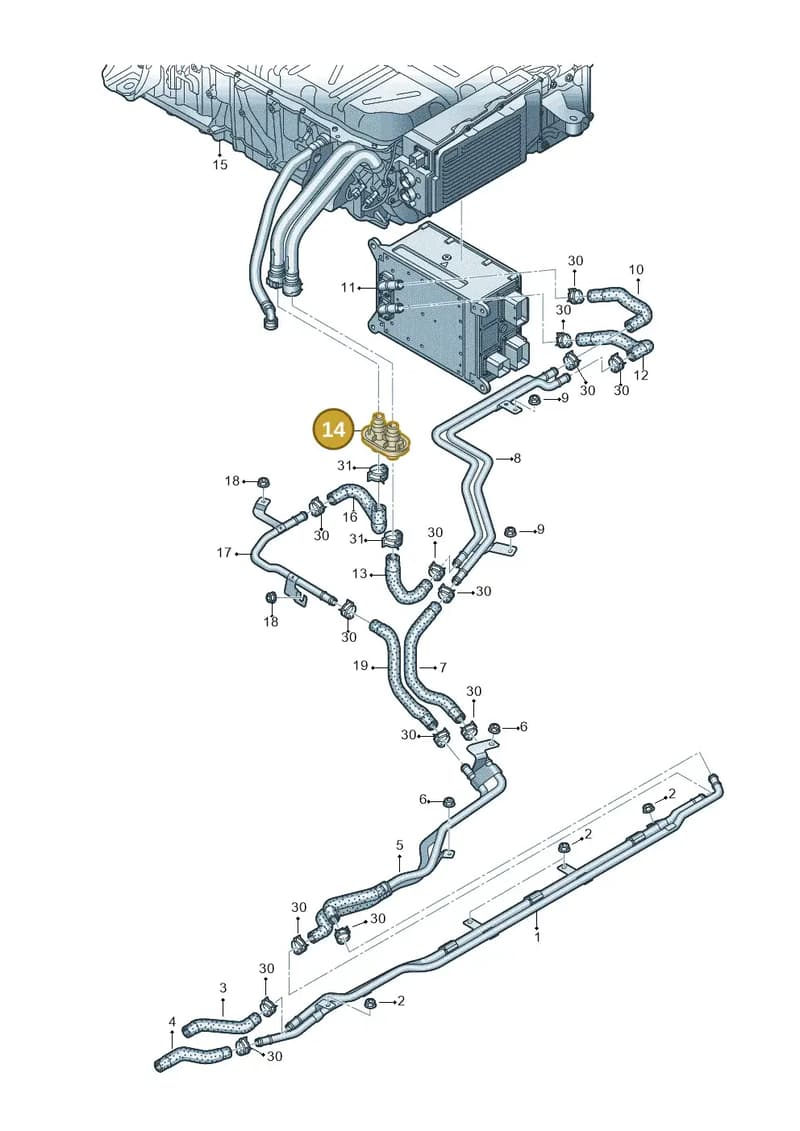 4M0121083AB — Audi Q8 (2018-2025) diagram 859121150, position 14