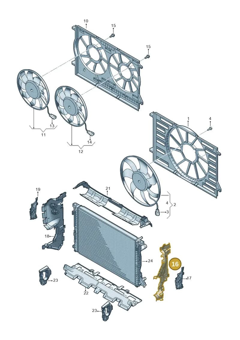 4M0121283BS — Audi Q7 (2015-2025) diagram 859121934, position 16