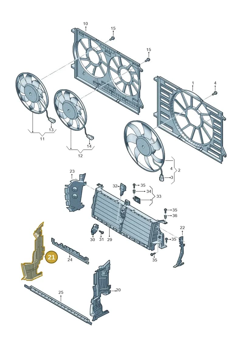 4M0121284DA — Audi Q7 (2015-2025) diagram 429121900, position 21