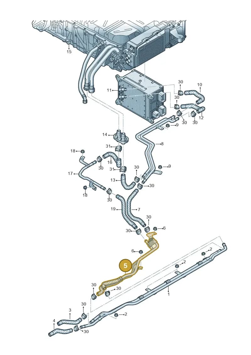 4M0122175B — Audi Q7 (2015-2025) diagram 859121150, position 5