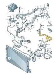 4M0122449BD Audi Coolant Hose with Quick Release Coupling