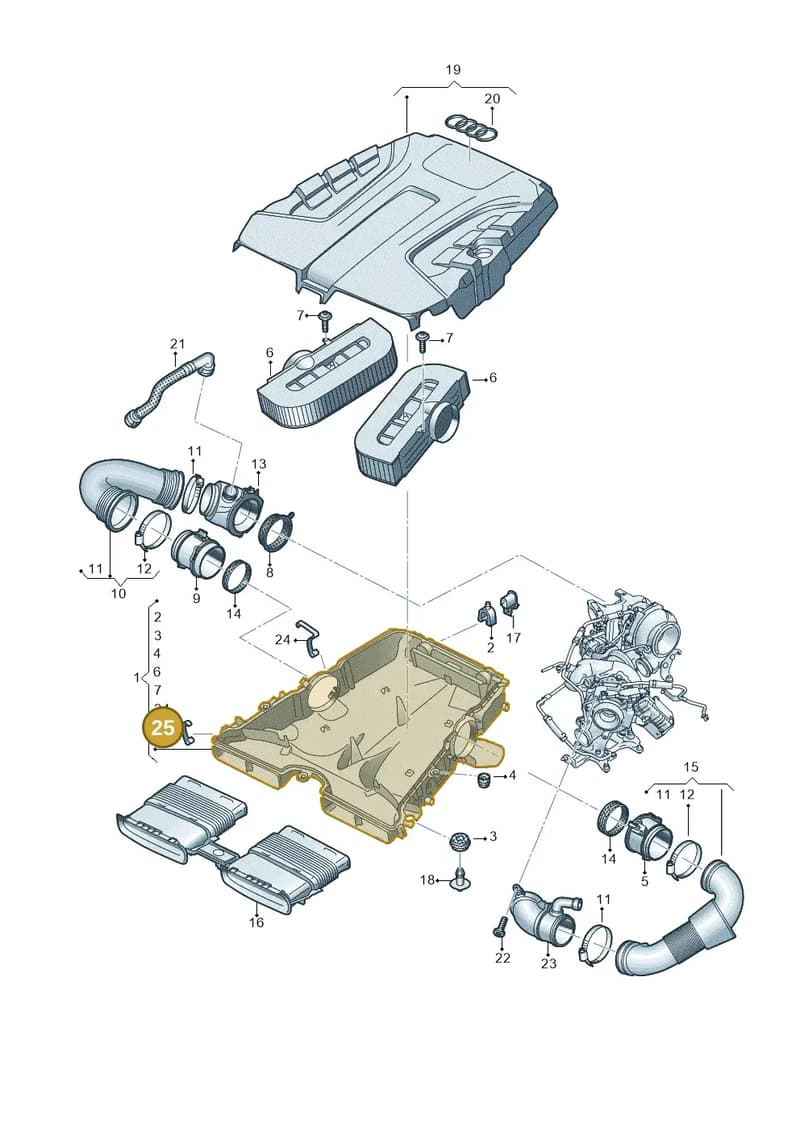 4M0129797 — Audi Q8 (2018-2025) diagram 859129300, position 25