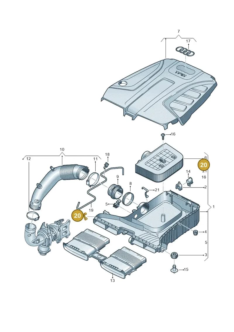 4M0129797 — Audi Q8 (2018-2025) diagram 859133120, position 20