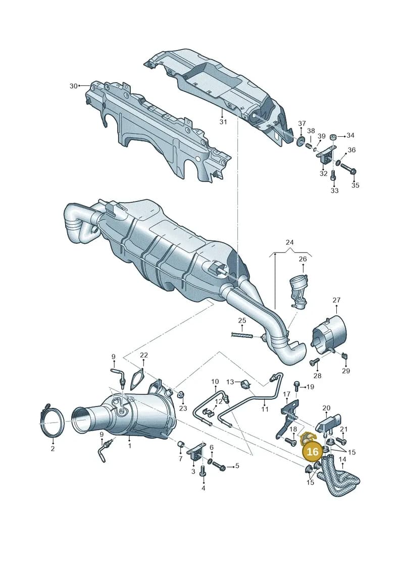 4M0131623 — Audi R8 Spyder (2015-2024) diagram 872253088, position 16
