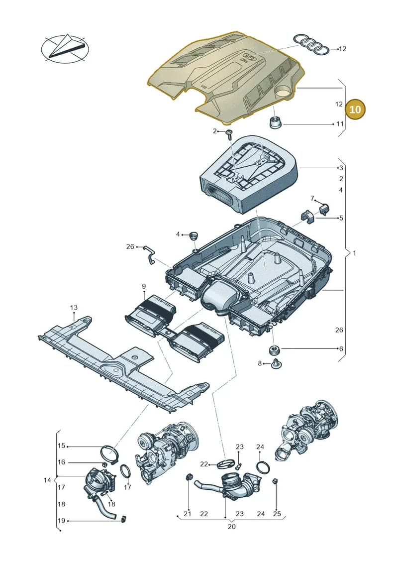 4M0133849AD — Audi RS Q8 (2019-2025) diagram 429133080, position 10