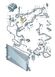 4M0145947BA Audi Coolant Hose