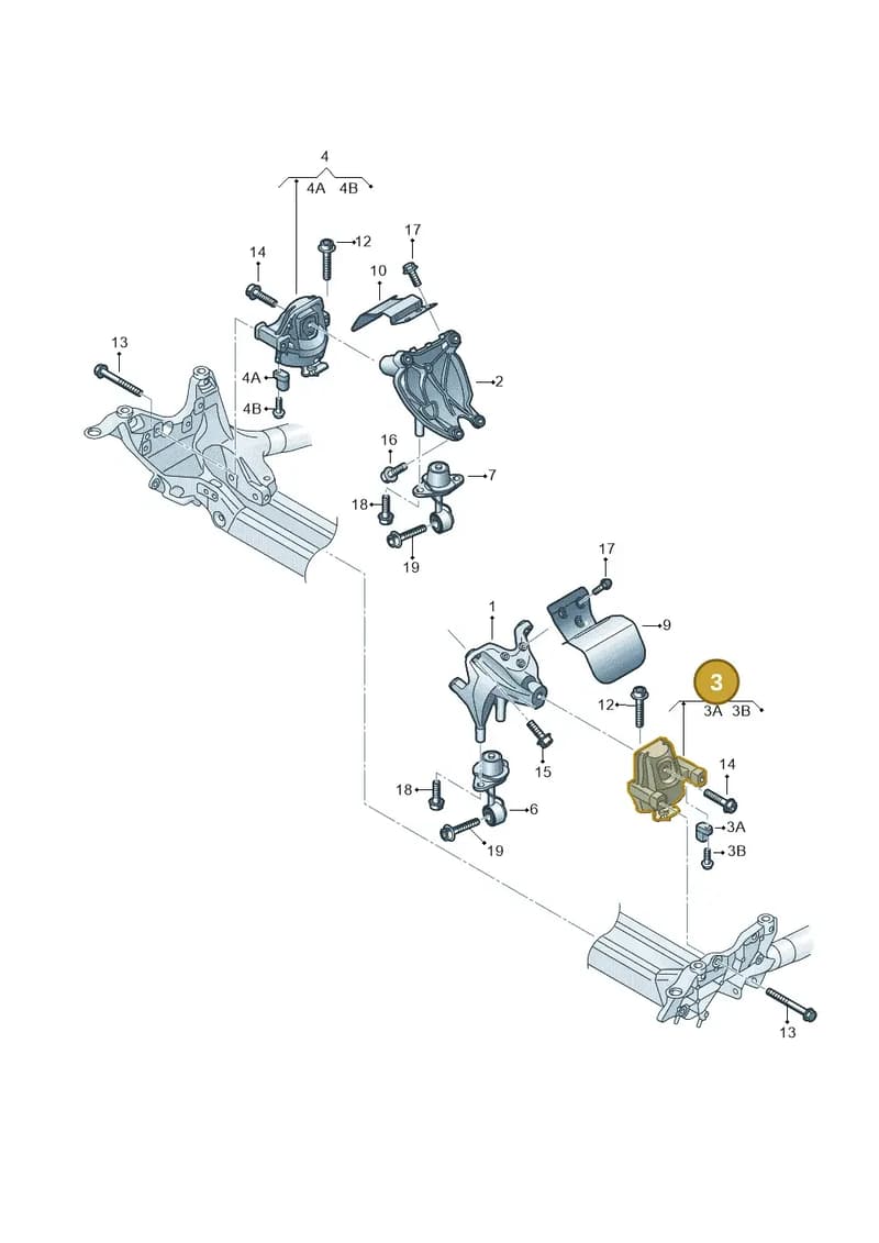 4M0199255R — Audi Q7 (2015-2025) diagram 849199700, position 3