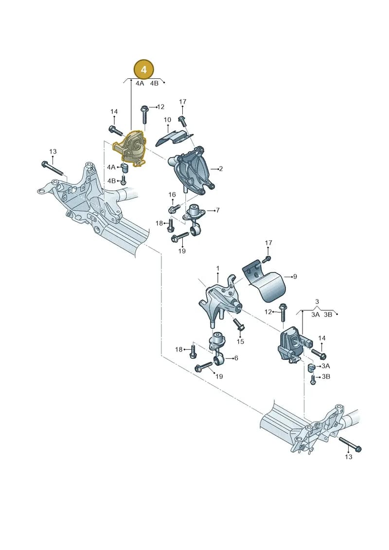 4M0199256AN — Audi Q7 (2015-2025) diagram 849199700, position 4