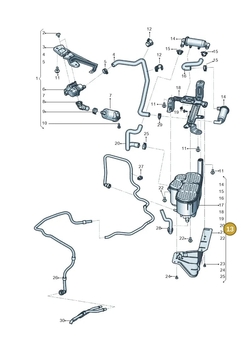 4M0201799AA — Audi Q7 (2015-2025) diagram 819201072, position 13