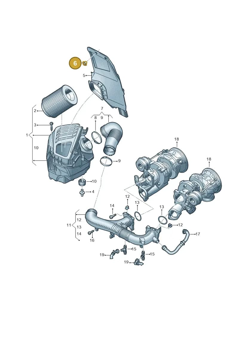 4M0201834A — Audi A8 (2017-2025) diagram 838133080, position 6